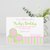 Botervliegers Stippen Birthday Uitnodiging 3 (Staand voorkant)