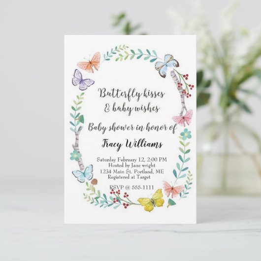 Botervliegflorale Kaart (Staand voorkant)