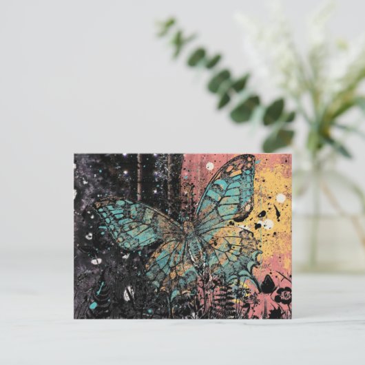 Botervlieggrunge Briefkaart (Staand voorkant)