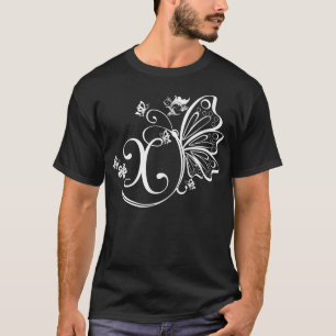 Botervlieggrunge Fairycore Aesthetische Letter X M T-shirt