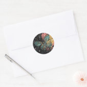Botervlieggrunge Ronde Sticker (Envelop)