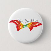 Botervlieghandschrift Ronde Button 5,7 Cm (Voorkant)