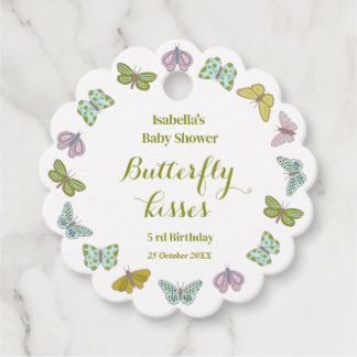 Botervliegkisses Girl Baby shower Gift Bedankjes Labels
