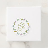 Botervliegkisses Girl Baby shower Gift Bedankjes Labels (In situ)