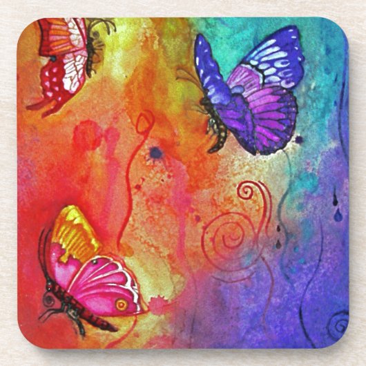 Botervliegkleur Blast Drankjes Onderzetter (Voorkant)