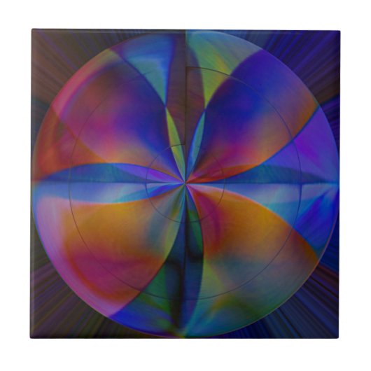 Botervliegkleuren Tegeltje (Voorkant)