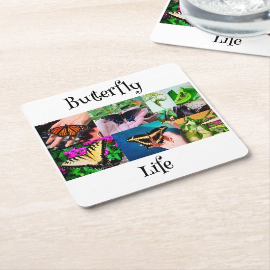 Botervliegleven Kartonnen Onderzetters (Schuin)