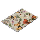 Botervliegmot Natuur Tekening antiek waterverf Notitieboek (Linkerzijde)