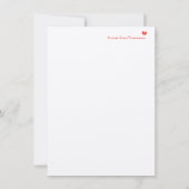 Botervliegnotiecard in roze, Oranje en rood Notitiekaartje (Achterkant)