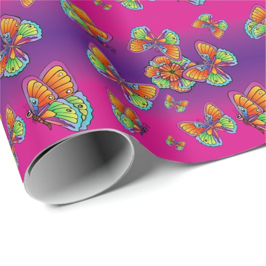 Botervliegontwerp Cadeaupapier (Rol Hoek)