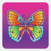 Botervliegontwerp Vierkante Sticker (Voorkant)