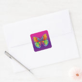 Botervliegontwerp Vierkante Sticker (Envelop)