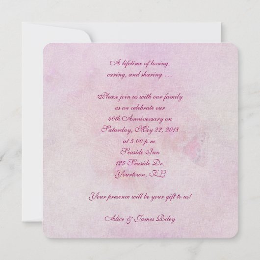 Botervliegpartij Jubileum Kaart (Achterkant)