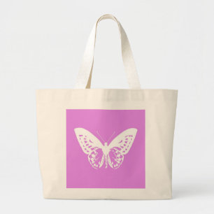 Botervliegschets, orchidee en wit grote tote bag