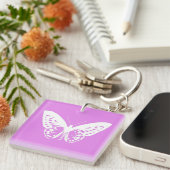 Botervliegschets, orchidee en wit sleutelhanger (Voorkant Rechts)