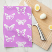 Botervliegschets, orchidee en wit theedoek (Quarter Fold)