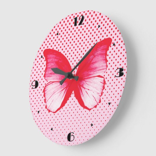 Botervliegschets, rood roos grote klok (Hoek)