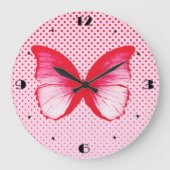 Botervliegschets, rood roos grote klok (Voorkant)