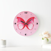 Botervliegschets, rood roos grote klok (Huis)