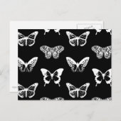 Botervliegschets, wit en zwart briefkaart (Voorkant / Achterkant)