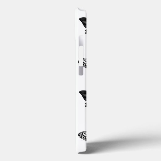 Botervliegschets, wit en zwart Case-Mate iPhone case (Achterkant / Links)