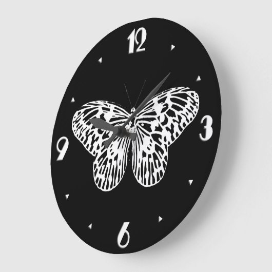 Botervliegschets, wit en zwart grote klok (Hoek)