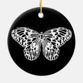 Botervliegschets, wit en zwart keramisch ornament (Achterkant)