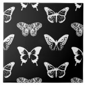 Botervliegschets, wit en zwart tegeltje (Voorkant)