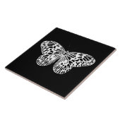 Botervliegschets, wit en zwart tegeltje (Zijkant)