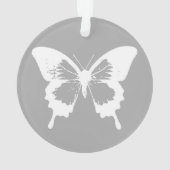 Botervliegschets, zilvergrijs en wit ornament (achterkant)