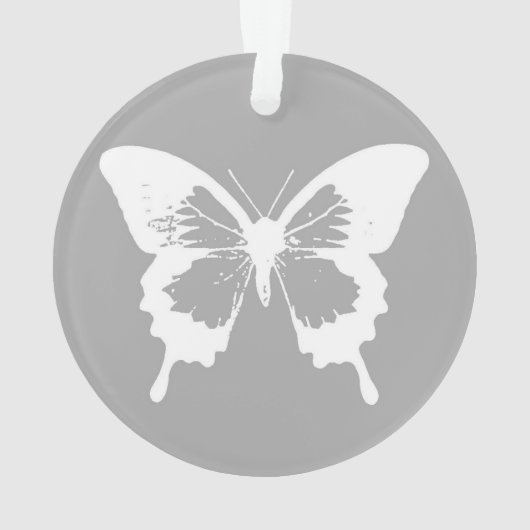 Botervliegschets, zilvergrijs en wit ornament (achterkant)