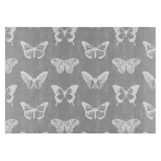 Botervliegschets, zilvergrijs en wit snijplank (Voorkant)