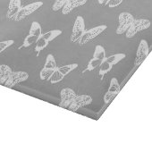 Botervliegschets, zilvergrijs en wit snijplank (Hoek)