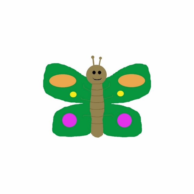 Botervliegsculptuur Fotobeeldje Magneet (Voorkant)