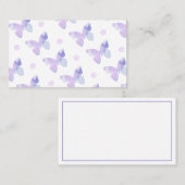 Botervliegstrepen met florale puntachtergrond visitekaartje (Voorkant / Achterkant)