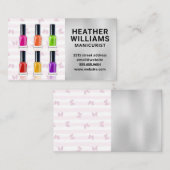 Botervliegstrips | Kleurrijke Nagolische flessen Visitekaartje (Voorkant / Achterkant)