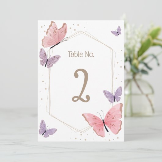 Botervliegtabelnummer Programmakaart (Staand voorkant)