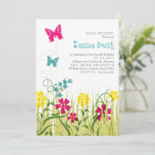 Botervliegtuin in heldere kleuren kaart (Staand voorkant)