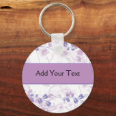 Botervliegvisie op Lila Paars Sleutelhanger (Voorkant)