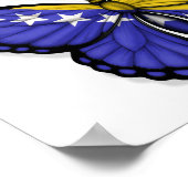 Botervliegvlag Bosnië-Herzegovina Poster (Hoek)