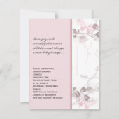 Botervliegvliegen in roze Baby shower Kaart (Voorkant)