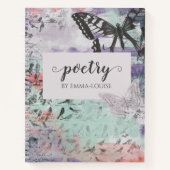 Botervliegvogels Abstract, gepersonaliseerd poëzie Notitieboek (Voorkant)