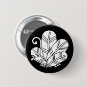 Botervliegvormige hawkveren ronde button 5,7 cm (Voorkant /achterkant)
