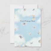 Botervliegzwerm in Dreamweaver Blue Sky Custom Bedankkaart (Achterkant)