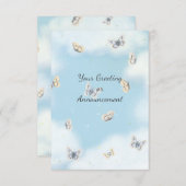 Botervliegzwerm in Dreamweaver Blue Sky Custom Bedankkaart (Voorkant / Achterkant)