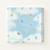 Botervliegzwerm in Dreamweaver Blue Sky op maat Notitieboek (Achterkant)