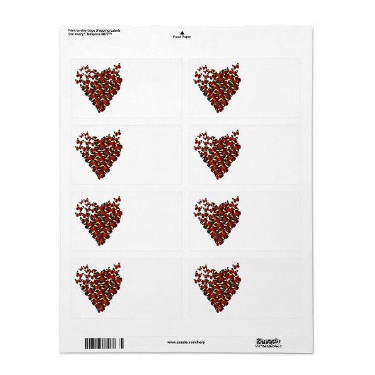 Botervlieshart Etiket (Full Sheet)