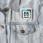 Botervlieskankerscreeningsmaand Vierkante Button 5,1 Cm (In situ)
