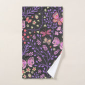 Botervlieskleurig en bloemen Roos schattig Handdoek (Handdoek)