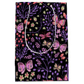 Botervlieskleurig en bloemen Roos schattig Medium Cadeauzakje (Voorkant)